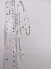 ROSARIO BOLA LISA Y ARENADA 3 MM - SAN BENITO - PLATA .925