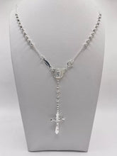 ROSARIO BOLA LISA Y ARENADA 3 MM - VIRGEN GUADALUPE - PLATA .925