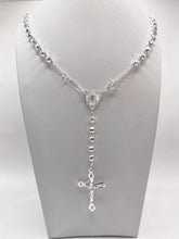 ROSARIO BOLA FACETADA 4 MM - VIRGEN DE GUADALUPE - PLATA .925