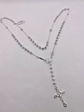 ROSARIO BOLA FACETADA 4 MM - VIRGEN DE GUADALUPE - PLATA .925