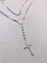 ROSARIO BOLA FACETADA 4 MM - VIRGEN DE GUADALUPE - PLATA .925