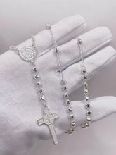 ROSARIO BOLA FACETADA 4 MM - SAN BENITO - PLATA .925