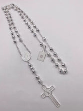ROSARIO BOLA FACETADA 6 MM - SAN BENITO - PLATA .925