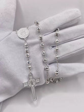 ROSARIO BOLA FACETADA 6 MM - SAN BENITO - PLATA .925