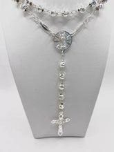 ROSARIO BOLA FACETADA 6 MM - VIRGEN DE GUADALUPE - PLATA .925
