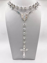 ROSARIO BOLA FACETADA 6 MM - VIRGEN DE GUADALUPE - PLATA .925