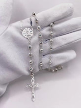 ROSARIO BOLA FACETADA 6 MM - VIRGEN DE GUADALUPE - PLATA .925