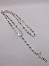 ROSARIO BOLA FACETADA 6 MM - VIRGEN DE GUADALUPE - PLATA .925