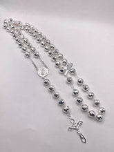 ROSARIO BOLA FACETADA 8 MM - VIRGEN DE GUADALUPE - PLATA .925