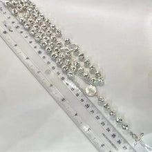 ROSARIO BOLA FACETADA 8 MM - VIRGEN DE GUADALUPE - PLATA .925