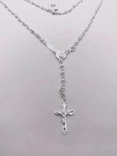 ROSARIO BOLA CALADA 3 MM - VIRGEN DE GUADALUPE - PLATA .925