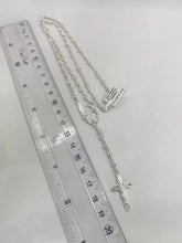 ROSARIO BOLA CALADA 3 MM - VIRGEN DE GUADALUPE - PLATA .925