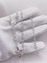 ROSARIO BOLA CALADA 3 MM - VIRGEN DE GUADALUPE - PLATA .925