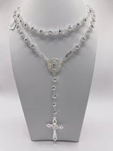 ROSARIO BOLA CALADA 5 MM - VIRGEN GUADALUPE - PLATA .925