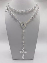 ROSARIO BOLA CALADA 5 MM - VIRGEN GUADALUPE - PLATA .925