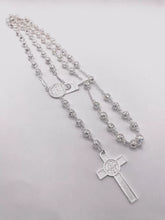 ROSARIO BOLA CALADA 6 MM - SAN BENITO - PLATA .925