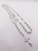 ROSARIO BOLA CALADA 6 MM - VIRGEN GUADALUPE - PLATA .925