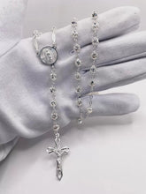 ROSARIO BOLA CALADA 6 MM - VIRGEN GUADALUPE - PLATA .925