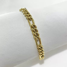 PULSO FIGARO CART LIGERO - 21.5 cm x 6 mm - ORO 10K