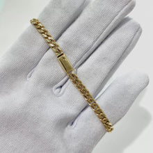 PULSO BARBADO CUBANO H. MANO - 4 MM - ORO 10K