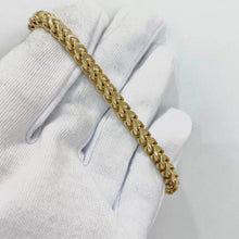 PULSO ESPIGA CUADRADO - 19 CM - ORO 10K