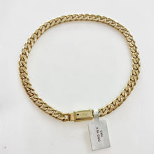 PULSO BARBADO CUBANO H. MANO 5 mm x 21 cm - ORO 10K