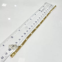PULSO FIGARO CART 3x1 H. MANO 5 mm x 21 cm - ORO 10K
