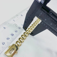 PULSO BARBADO LISO TIPO MONACO 1 cm - 18 cm - ORO 10K