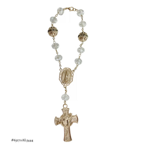 MISTERIO CRISTAL CON CALABAZA GR. VIRGEN GUADALUPE CON CRUZ ROSTRO DE CRISTO