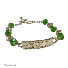 PULSERA CRISTAL CON SAN JUDAS TADEO EN PLACA