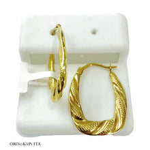 ARRACADA RECTANGULAR GRABADO - ORO 10 K