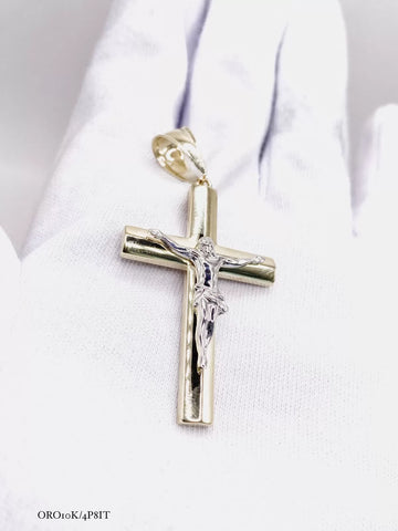 DIJE CRISTO BI COLOR - ORO 10K