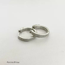 ARETE ARRACADA ZIRCONIA DOBLE LINEA CON BROCHE CLICK - PLATA .925