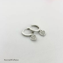 ARETE ARRACADA CORAZÓN COLGANTE ZIRCONIA - PLATA .925