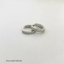 ARETE ARRACADA ZIRCONIA MARGEN PUNTEADO  - PLATA .925