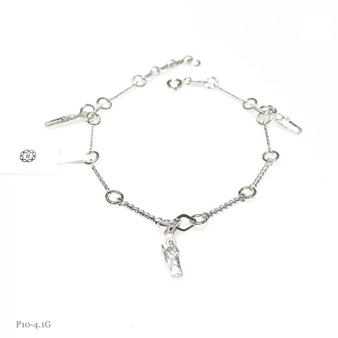 PULSERA SAN JUDAS TADEO COLGANTE - PLATA .925