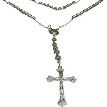 ROSARIO BOLA LISA 6 MM LIGERA - VIRGEN GUADALUPE - PLATA .925