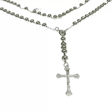 ROSARIO BOLA LISA 7 MM LIGERA - VIRGEN DE GUADALUPE - PLATA .925