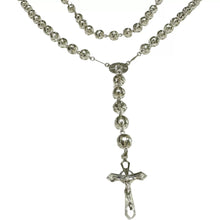 ROSARIO BOLA CALADA 7 MM - VIRGEN DE GUADALUPE - PLATA .925