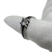 ANILLO DOBLE CON PIEDRA CENTRAL - PLATA .925