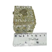 COFRE PARA ARRAS CON CRISTAL CUADRO Y CORAZÓN.