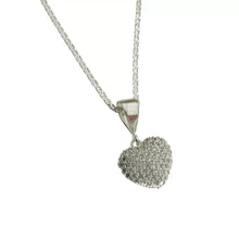 COLLAR CON CORAZÓN MULTIZIRCONIA - PLATA .925