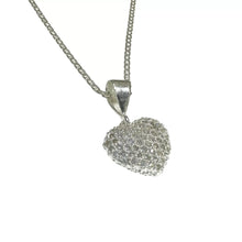 COLLAR CON CORAZÓN MULTIZIRCONIA - PLATA .925