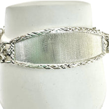 ESCLAVA ESLABÓN CUBANO CON PLACA BISELADA - PLATA .925