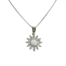 GARGANTILLA CON FLOR GIRASOL  - PLATA .925