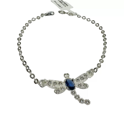 PULSERA LIBÉLULA - PLATA .925 - AZUL