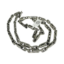 CADENA PAVONADA ESLABÓN LARGO 5 mm - PLATA .925