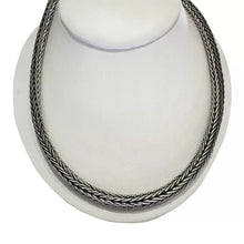 CADENA PAVONADA ESPIGA COMBINADA 60 cm - 7 mm - PLATA .925
