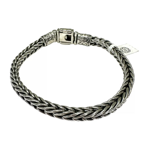 PULSO ESPIGA CUADRO PAVONADO - PLATA .925