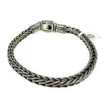 PULSO ESPIGA CUADRO PAVONADO - PLATA .925